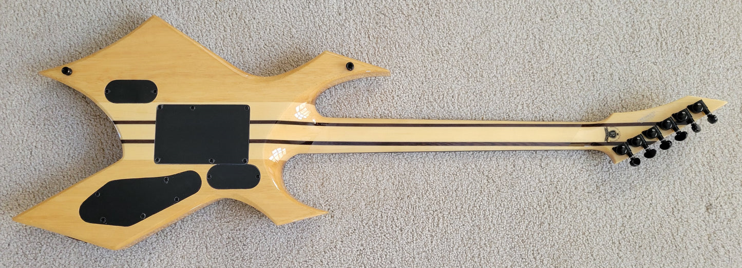 B.C. Rich Warlock Extreme Exotic Electric Guitar, Left Handed, Floyd, Spalted Maple, New Gig Bag