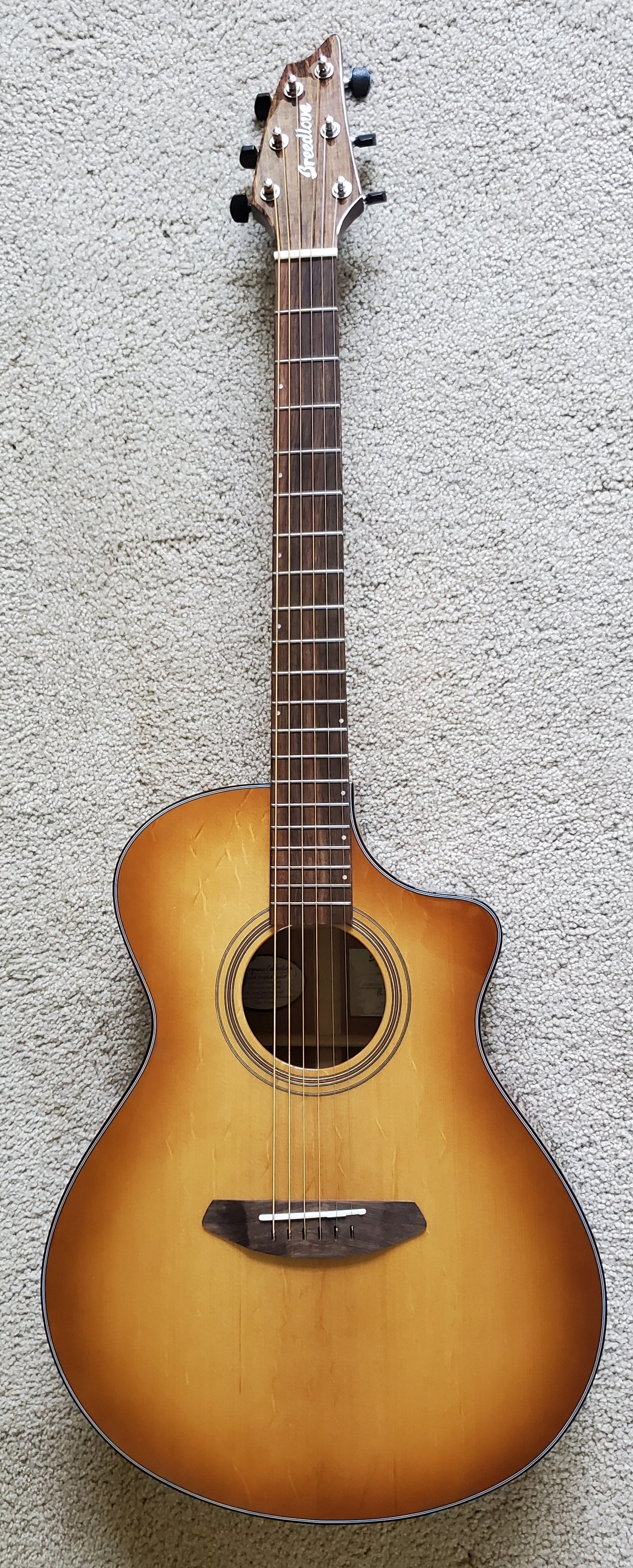 Breedlove Signature Concert Copper CE Acoustic Electric Guitar, New Hard Shell Case