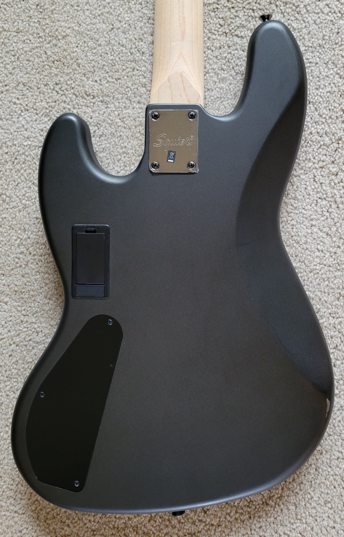 Fender Squier FSR Contemporary Active Jazz Bass Guitar HH, Satin Graphite Metallic Finish