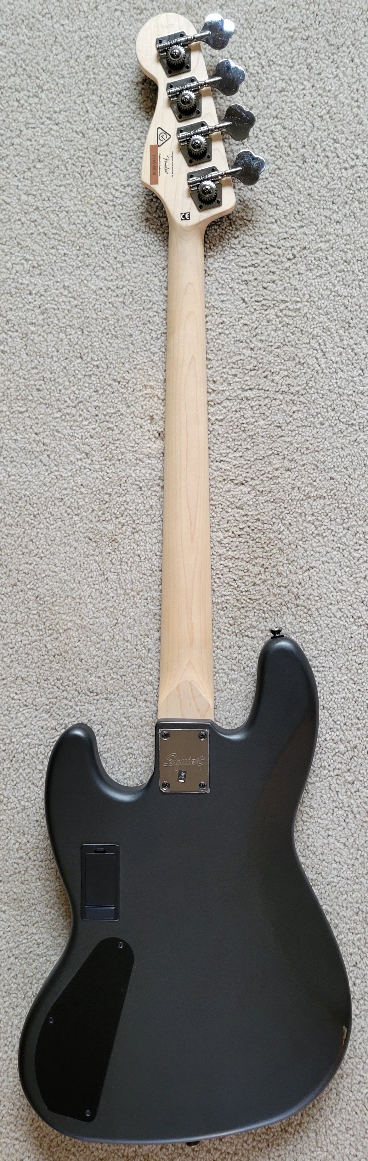 Fender Squier FSR Contemporary Active Jazz Bass Guitar HH, Satin Graphite Metallic Finish