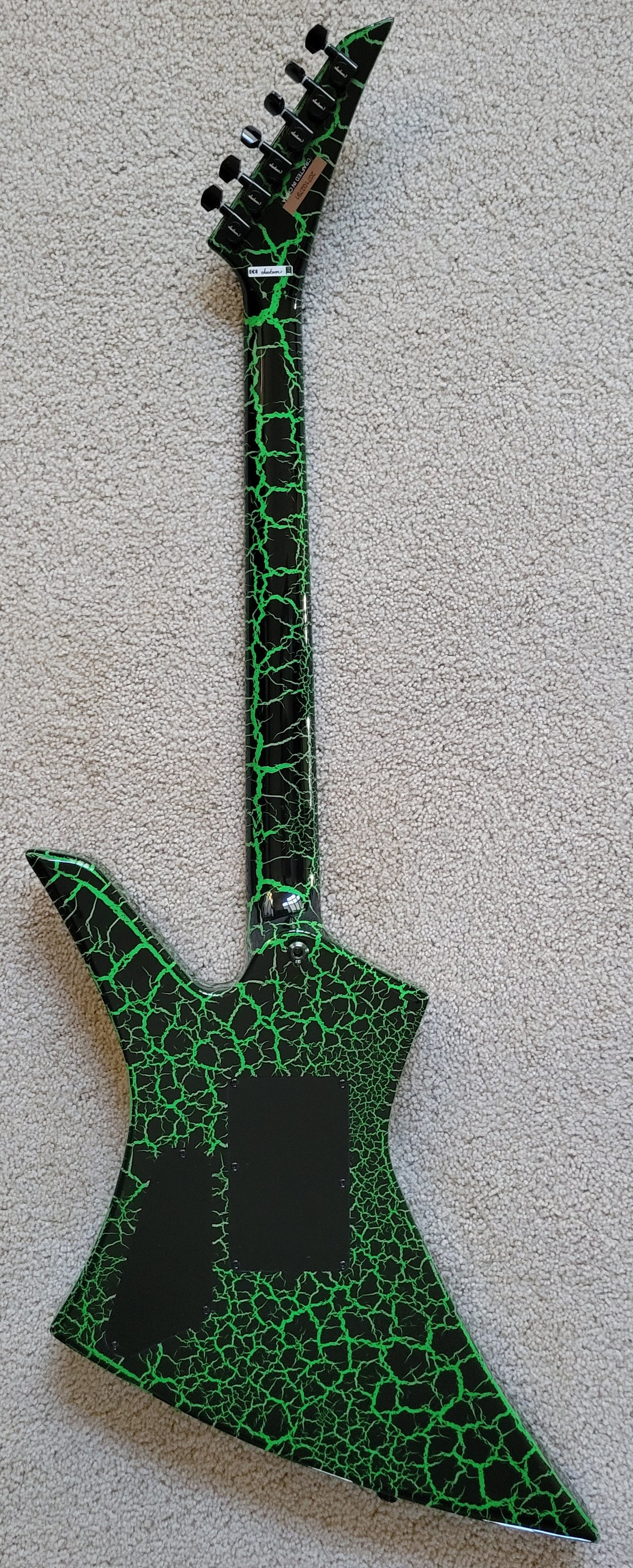 Jackson Pro Series Signature Brandon Ellis Kelly Electric Guitar, Green Crackle, Jackson Gig Bag