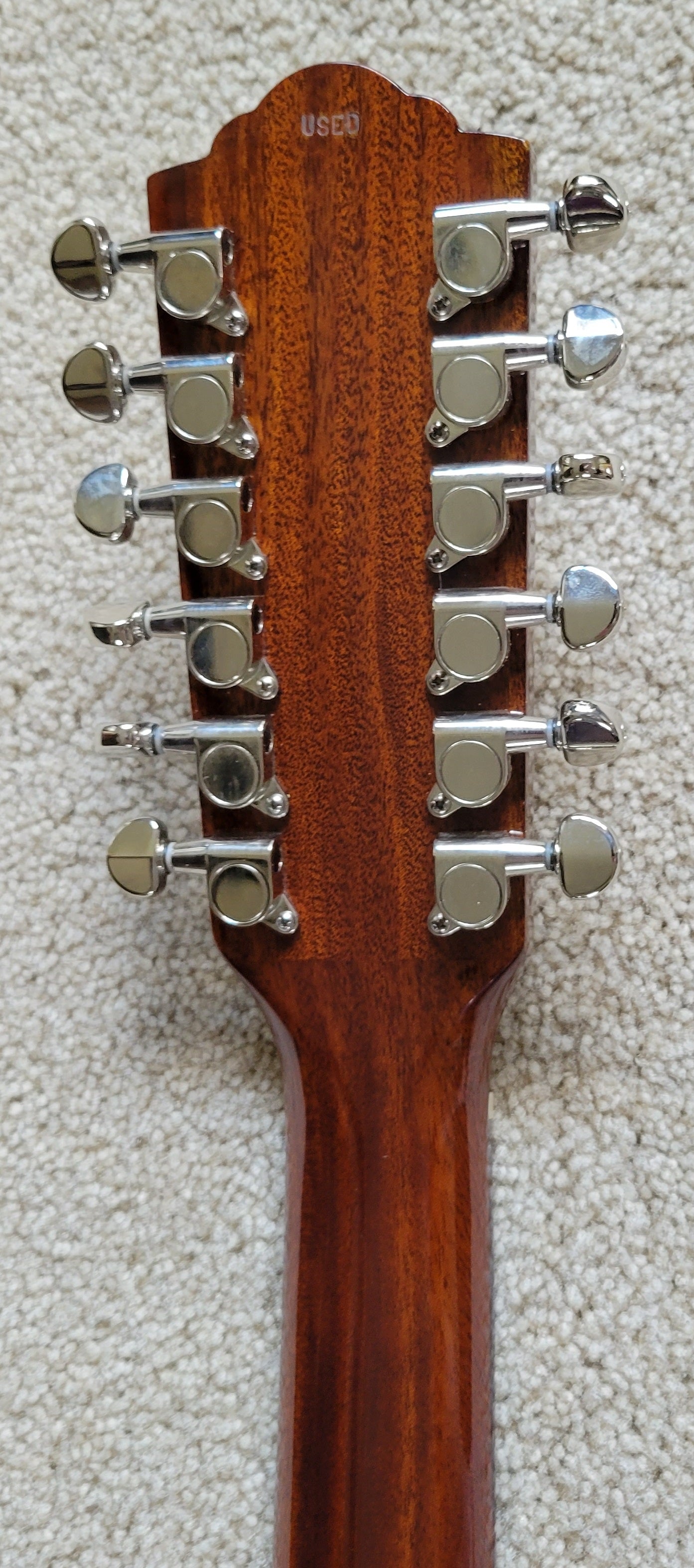 Guild F-1512E 12 String Acoustic Electric Guitar, Guild Rigid Case Included