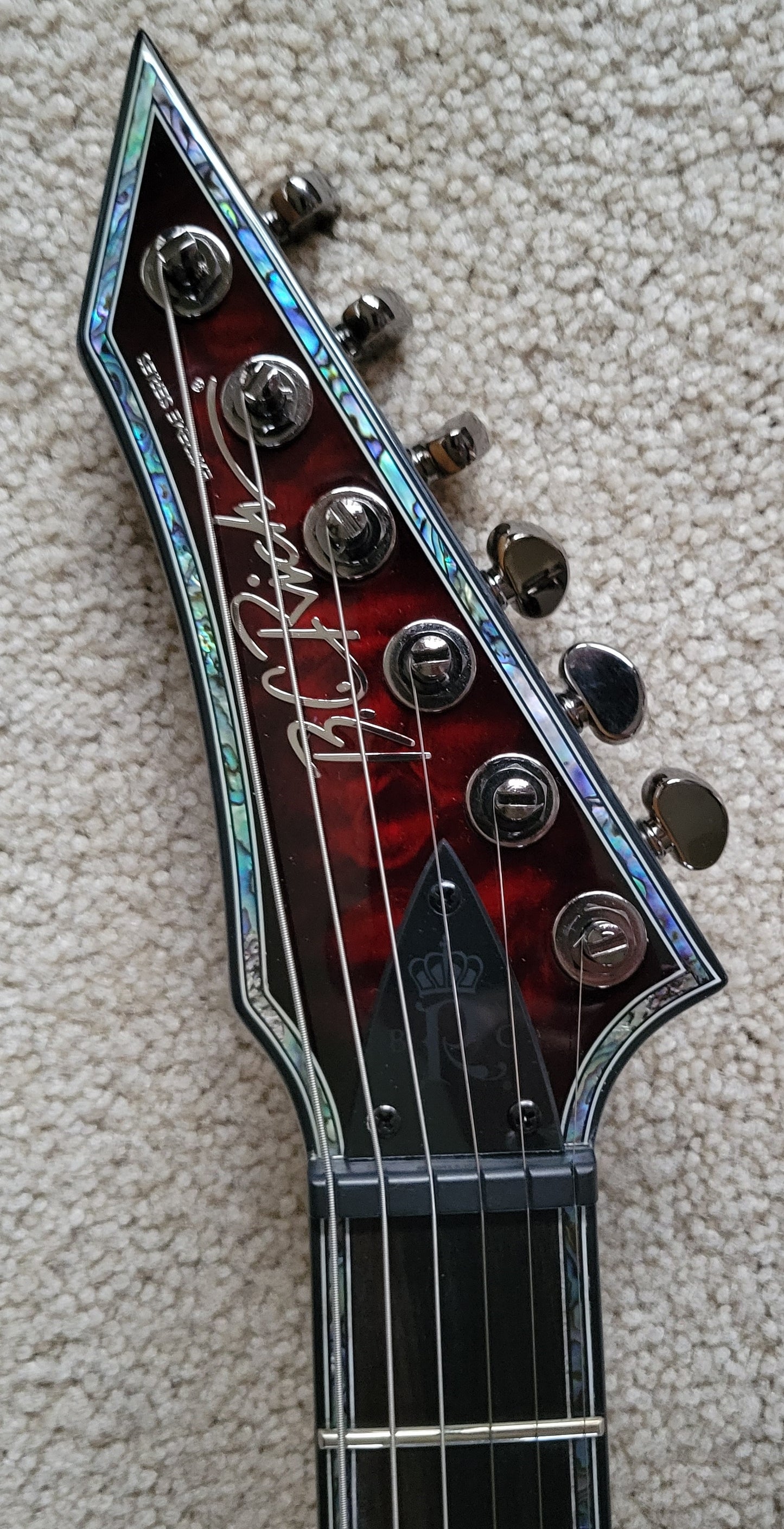 B.C. Rich Mockingbird Extreme Exotic Electric Guitar, Black Cherry Quilt, New Hard Shell Case