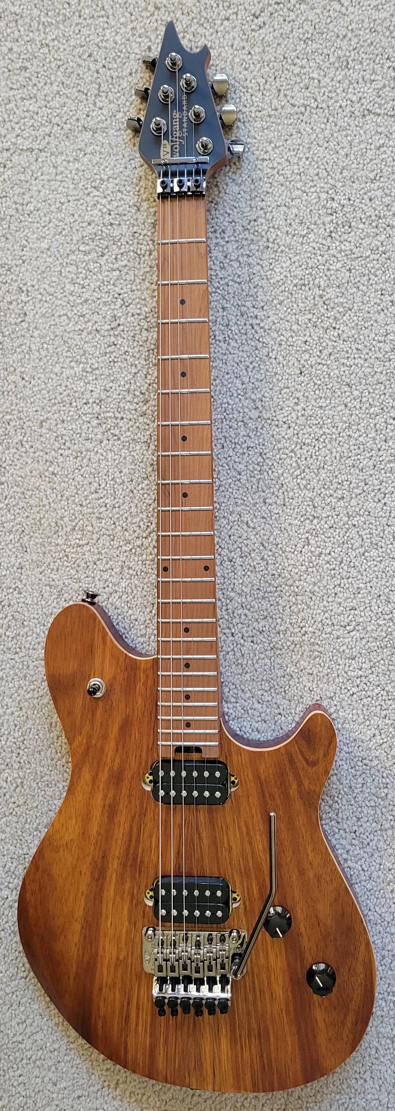 EVH Wolfgang WG Standard Exotic KOA Electric Guitar, New Hard Shell Case