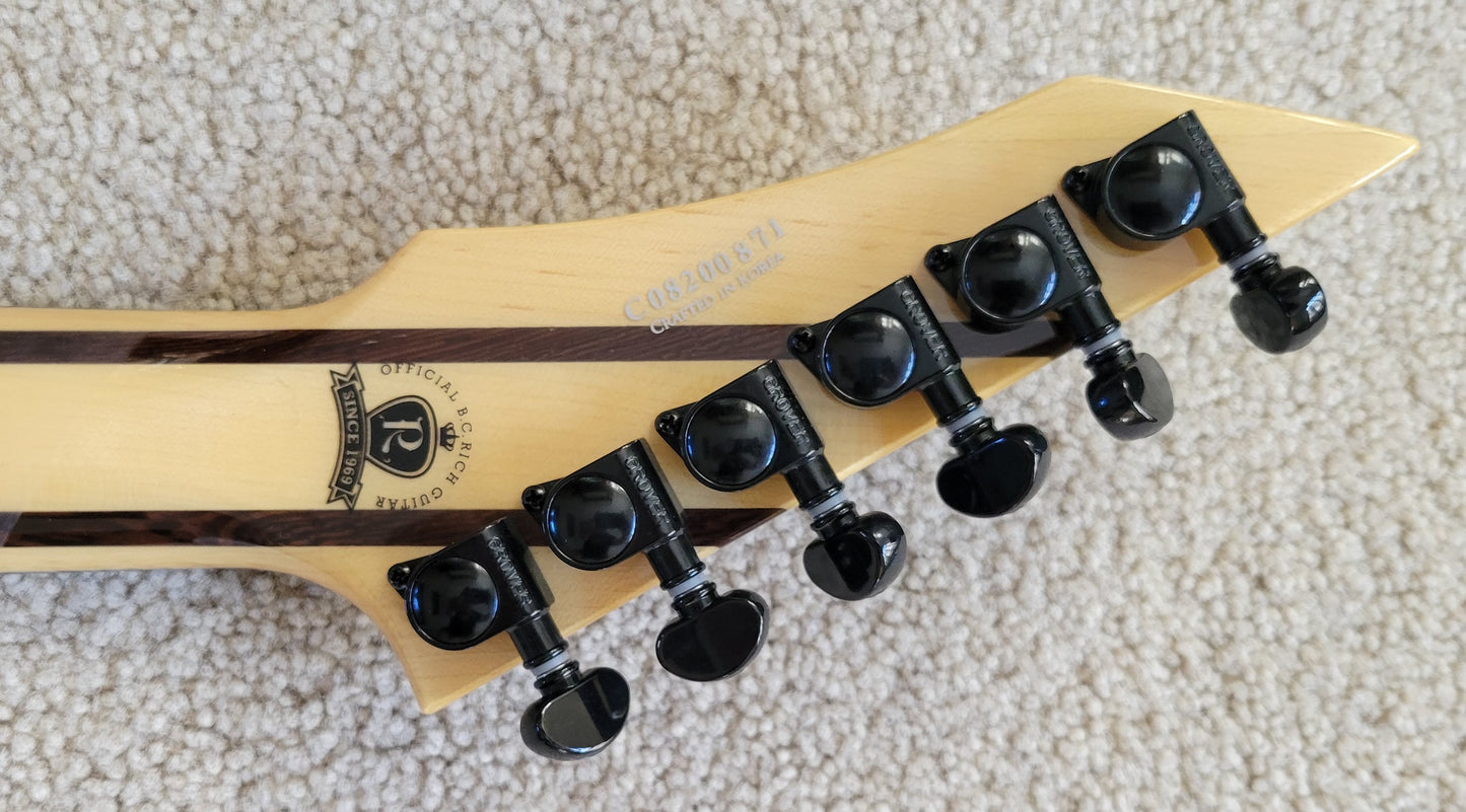B.C. Rich Warlock Extreme Exotic Electric Guitar, Left Handed, Floyd, Spalted Maple, New Gig Bag