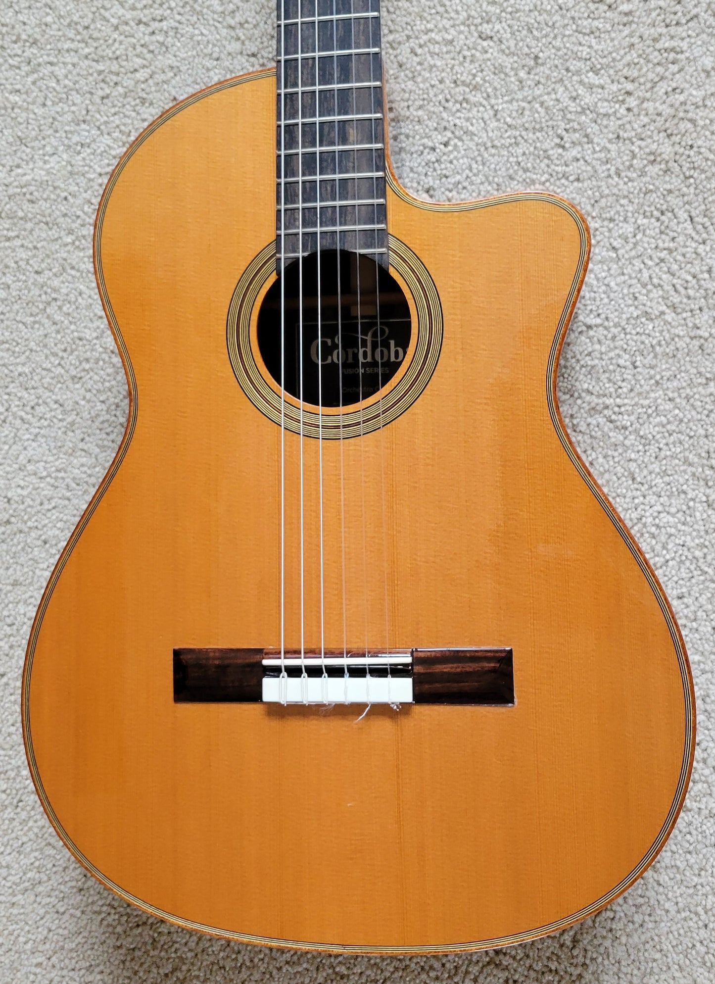 Cordoba Fusion Series Orchestra CE CD Classical Acoustic Electric Guitar, New Hard Shell Case