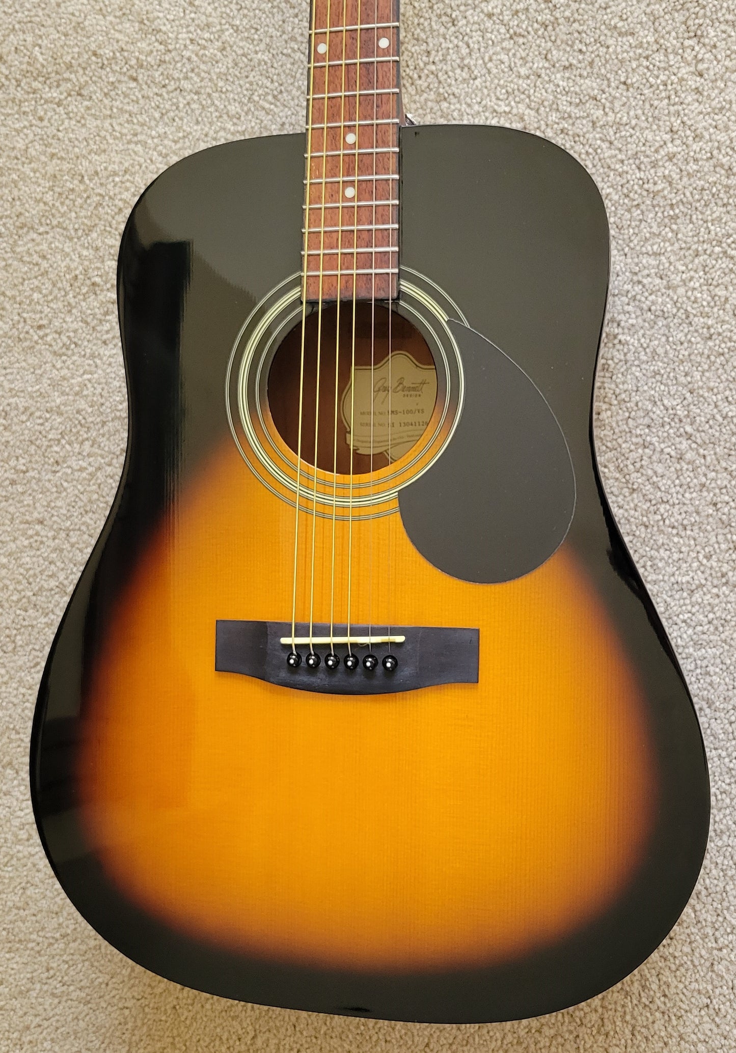 Samick Greg Bennett Design SMS-100/VS Acoustic Guitar, Vintage Sunburst, New Old Stock