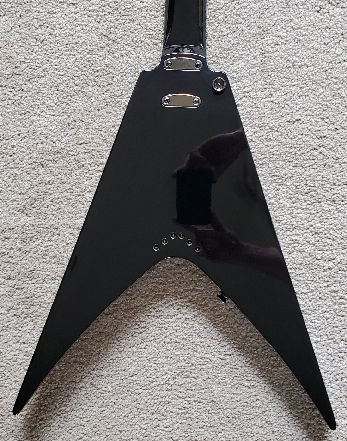 Samick SV10 Flying V Style Electric Guitar, Black Finish - New Gator Extreme Gig Bag*