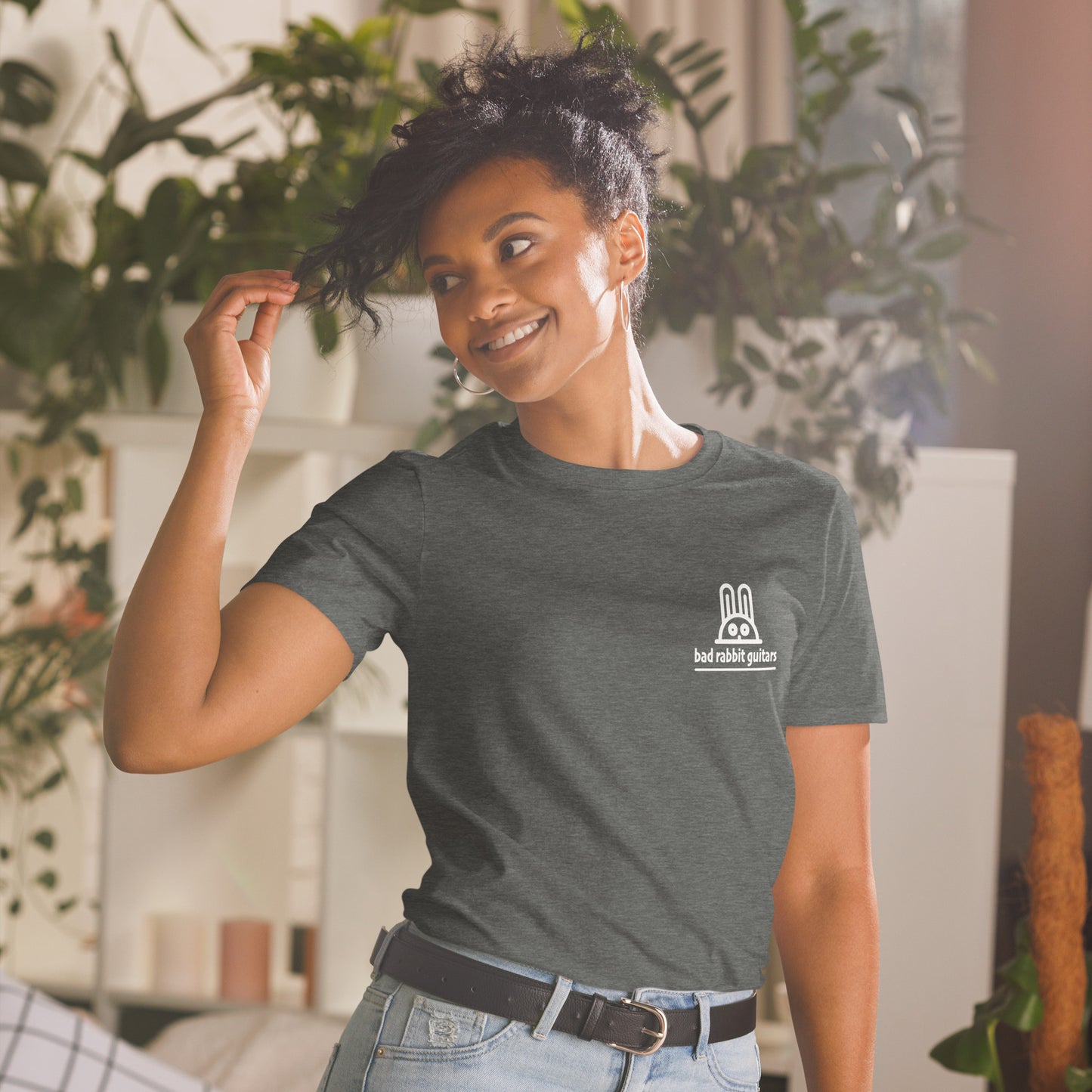 Unisex Soft-Style T-Shirt (Sport Grey) with smaller logo