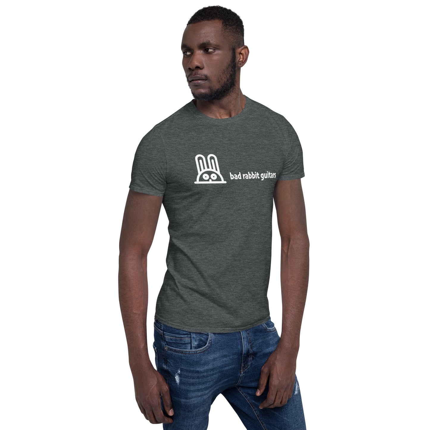 Unisex Soft-Style T-Shirt (Sport Grey) with larger logo