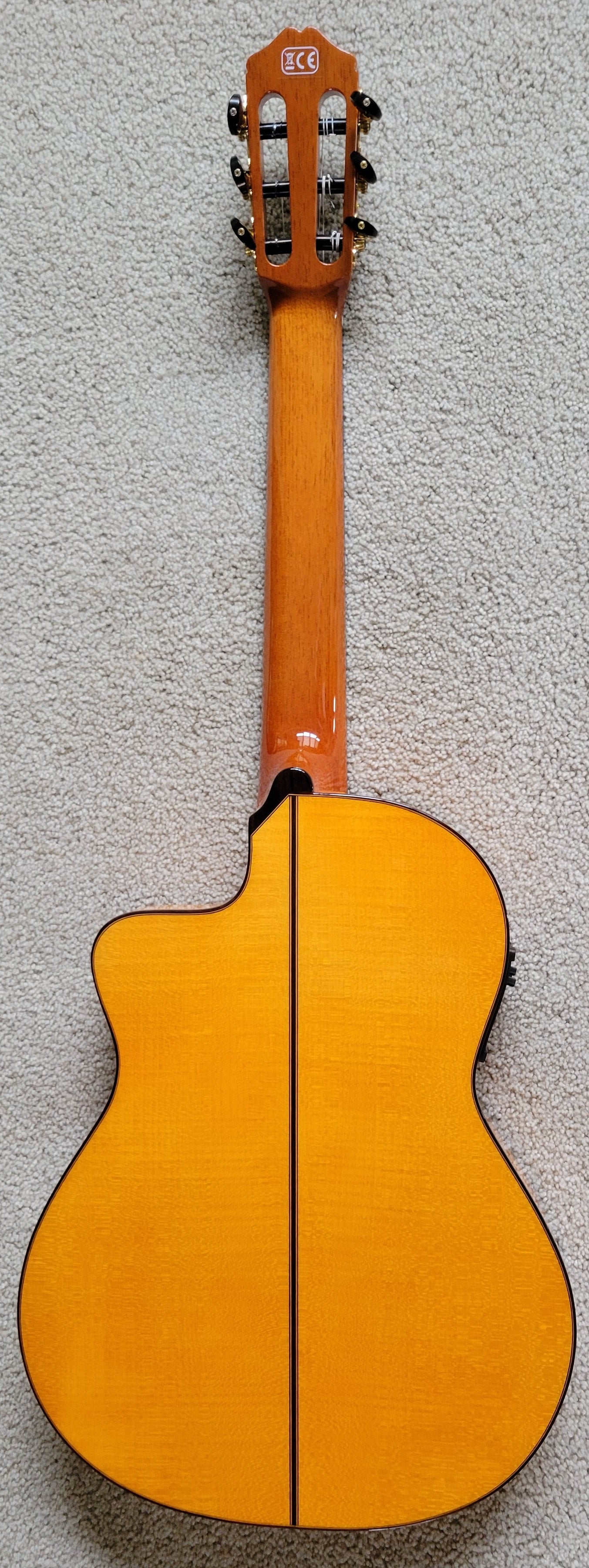 Cordoba 55FCE Thinbody Classical Acoustic Electric Guitar, Honey Amber, New Hard Shell Case