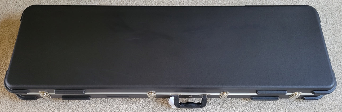 ESP LTD D-6 Electric Bass Guitar, 6 String, Black Natural Burst Satin, New Hardshell Case