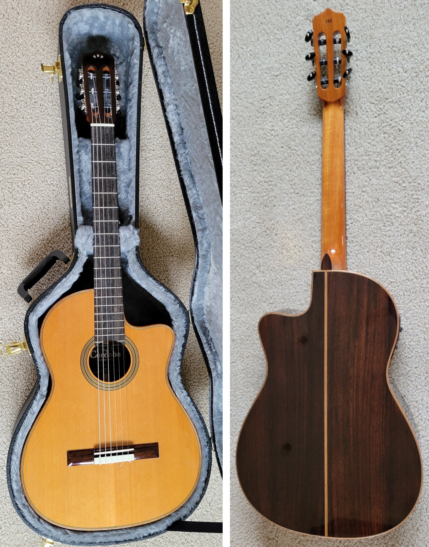 Cordoba Fusion Series Orchestra CE CD Classical Acoustic Electric Guitar, New Hard Shell Case