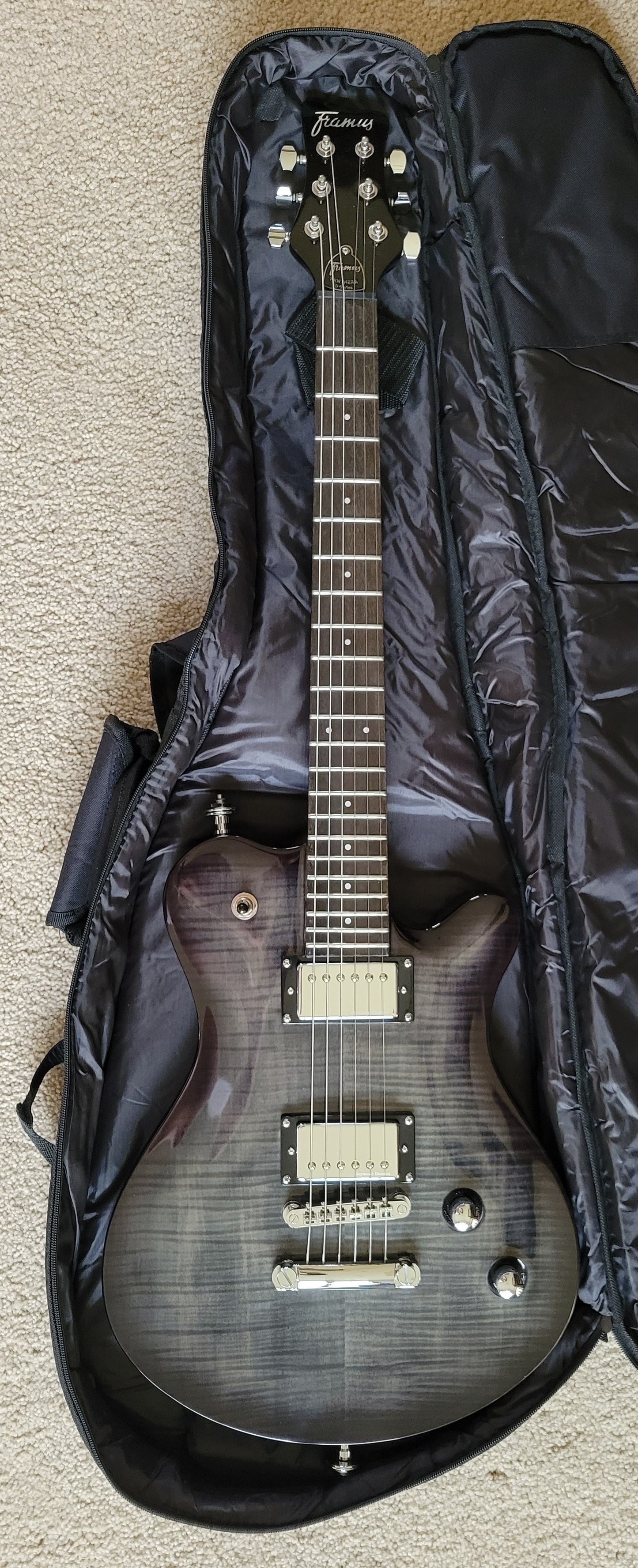 Framus D-Series Panthera Supreme Electric Guitar, Nirvana Black Transparent High Polish, New Gig Bag