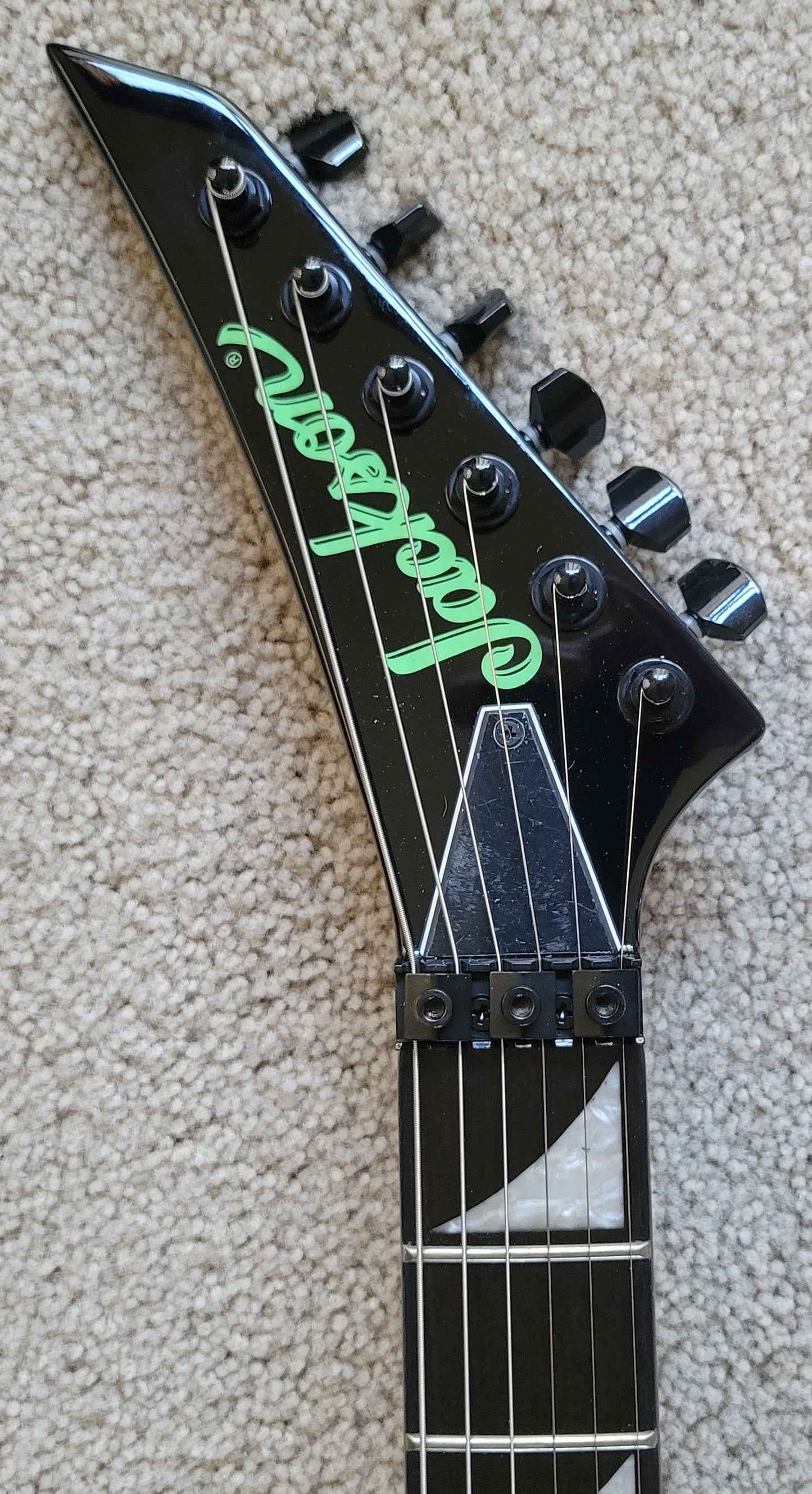 Jackson Pro Series Signature Brandon Ellis Kelly Electric Guitar, Green Crackle, Jackson Gig Bag