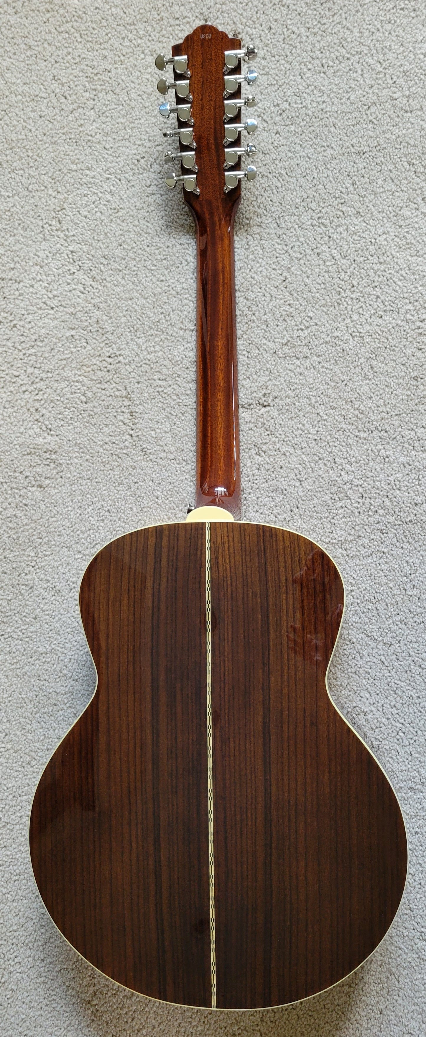Guild F-1512E 12 String Acoustic Electric Guitar, Guild Rigid Case Included