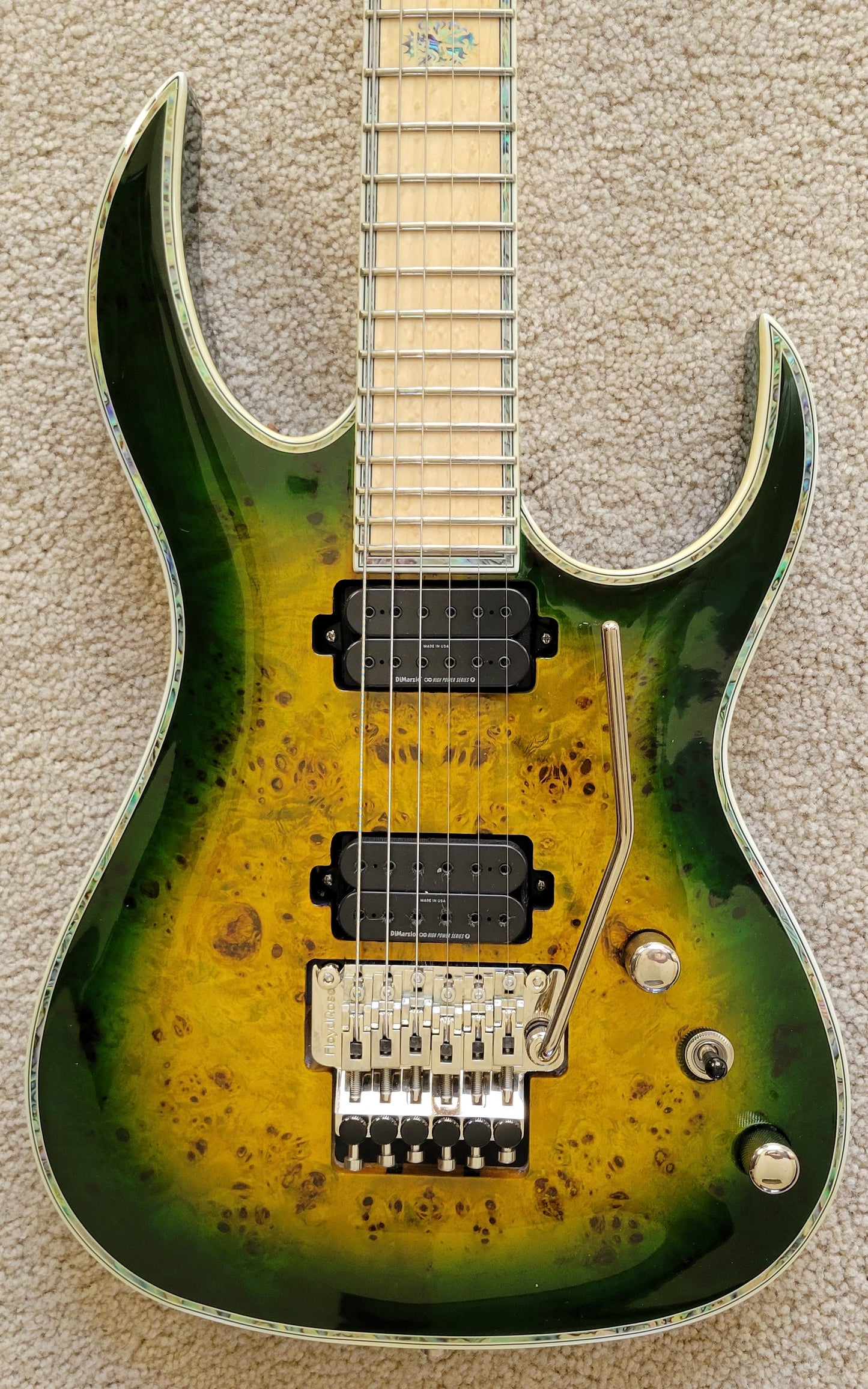 B.C. Rich Shredzilla Z6 Prophecy Exotic Floyd Rose Electric Guitar, Reptile Eye, New Hard Shell Case