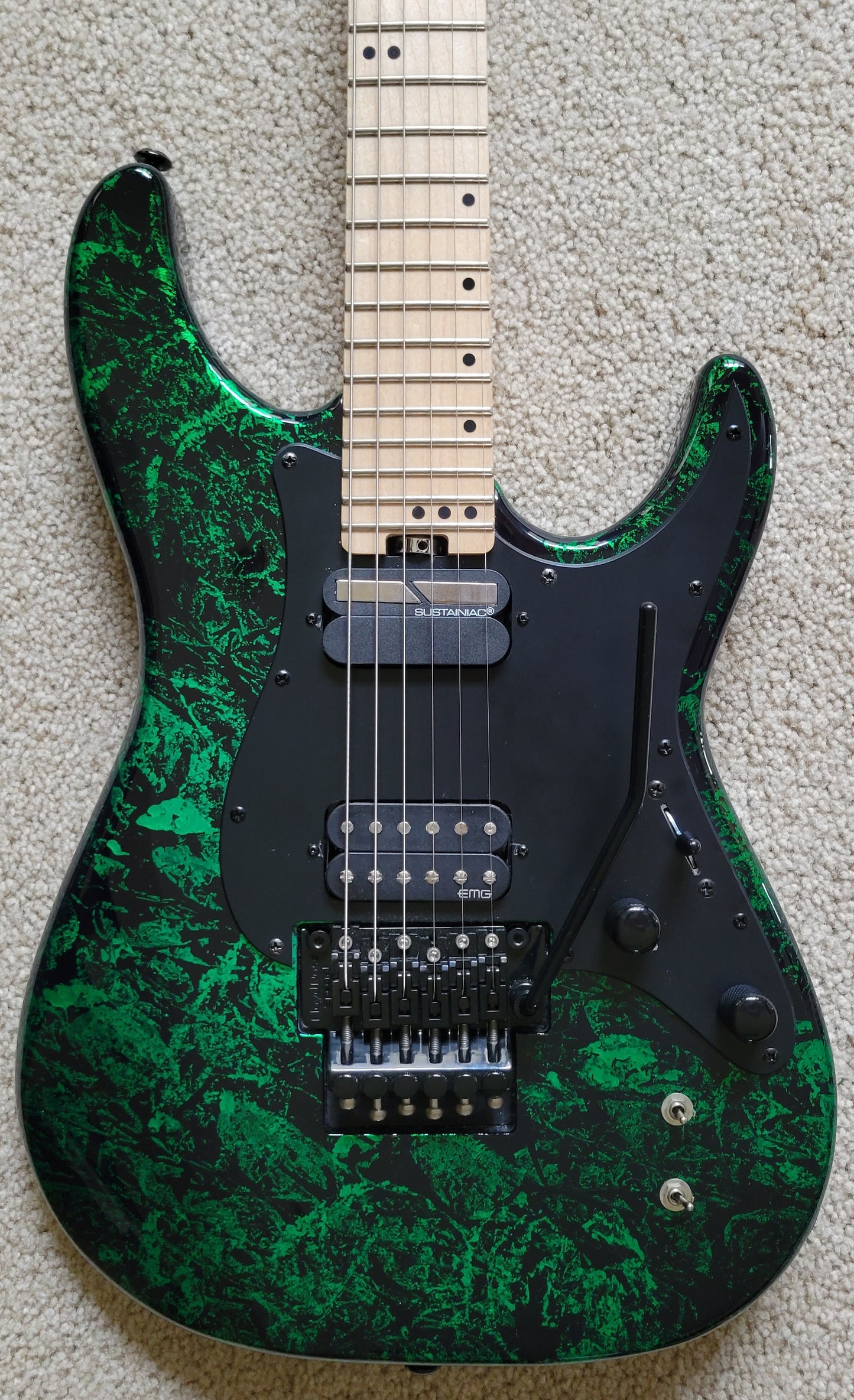 Schecter Sun Valley Super Shredder FR S, Floyd Rose, Green Reign, New Hard Shell Case