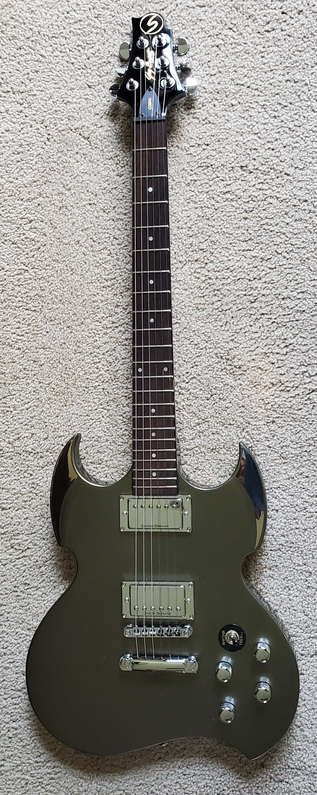 Samick Greg Bennett CA2 MS Metallic Silver Electric Guitar - New Hard Shell Case