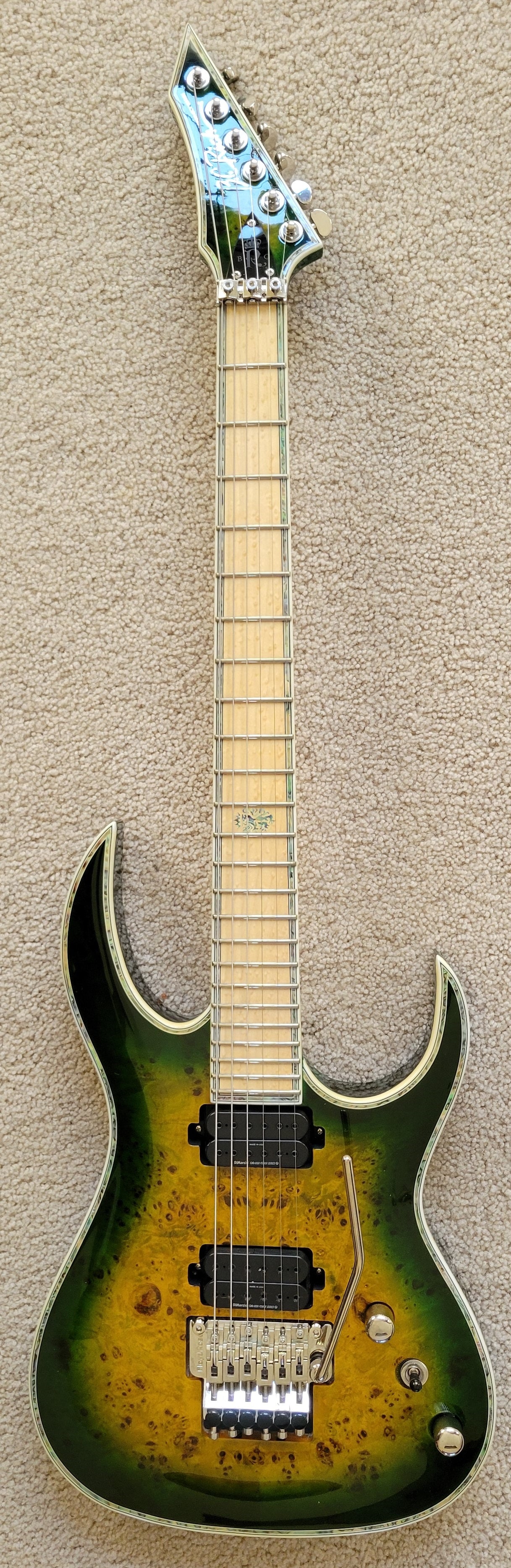 B.C. Rich Shredzilla Z6 Prophecy Exotic Floyd Rose Electric Guitar, Reptile Eye, New Hard Shell Case