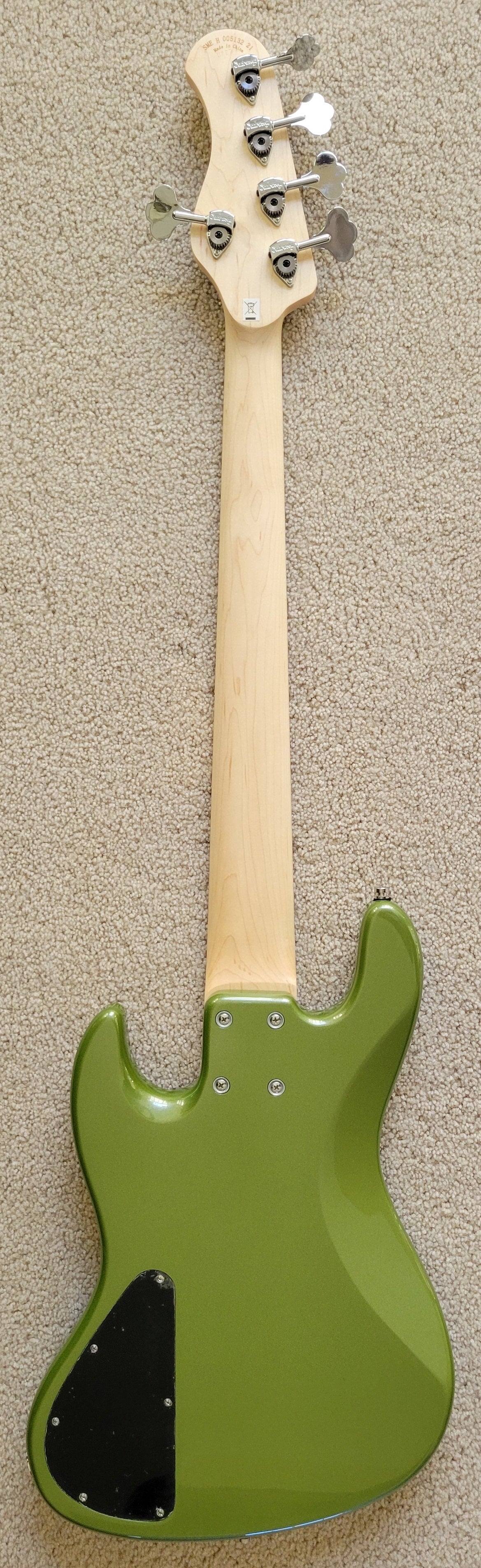Sadowsky RSD MetroExpress Vintage P/J 5 String Electric Bass Guitar, Sage Green Metallic, Gig Bag