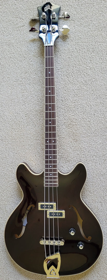 Guild Starfire I Semi-Hollow Bass Guitar, Vintage Walnut, New Hard Shell Case