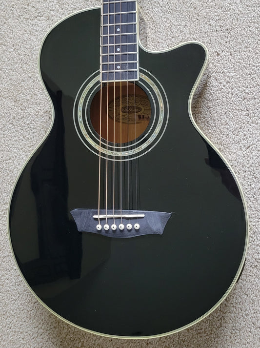 Washburn EA10B-A Acoustic Electric Guitar, New Gig Bag