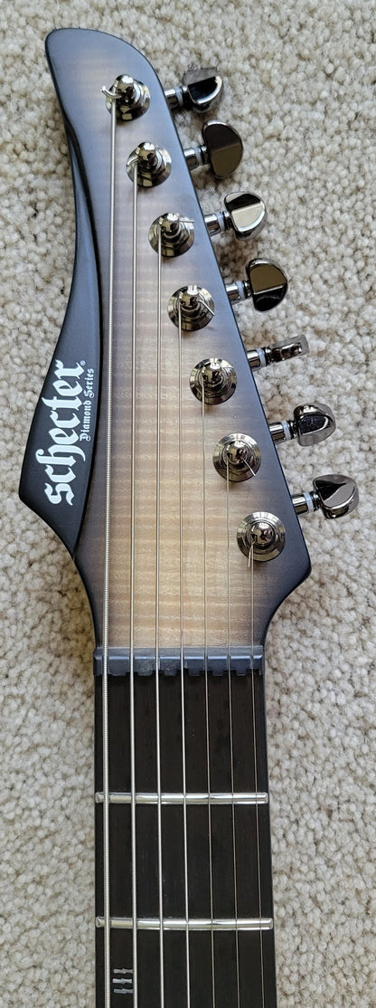 Schecter Banshee Mach-7 Evertune Electric Guitar, Fallout Burst, New Hard Shell Case