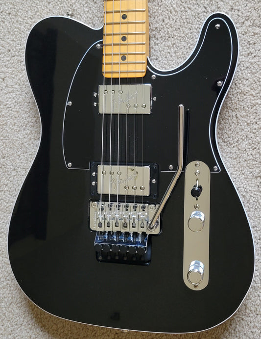 Fender American Ultra Luxe Telecaster Floyd Rose HH Electric Guitar, Deluxe Molded Hard Shell Case