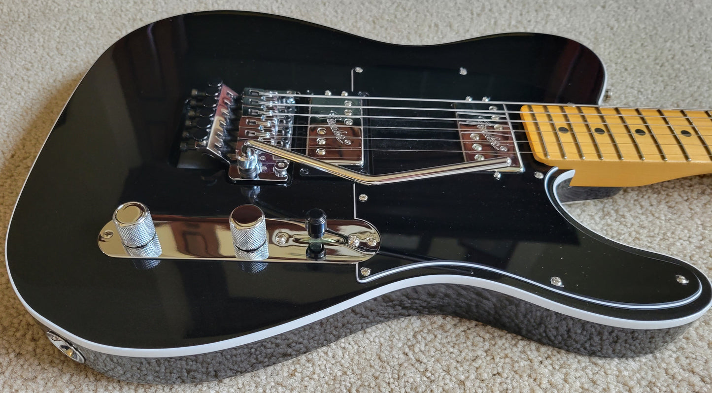 Fender American Ultra Luxe Telecaster Floyd Rose HH Electric Guitar, Deluxe Molded Hard Shell Case