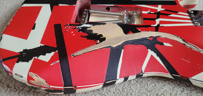 EVH Striped Series Frankenstein Frankie Electric Guitar, EVH Gig Bag