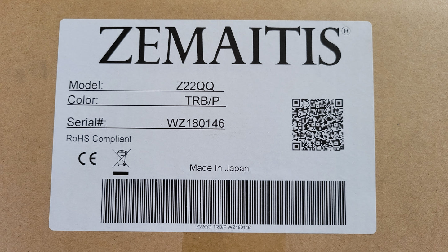 New Zemaitis Z22 Series Z22QQ Quilt Top Electric Guitar, Trans Red Burst, New Gig Bag