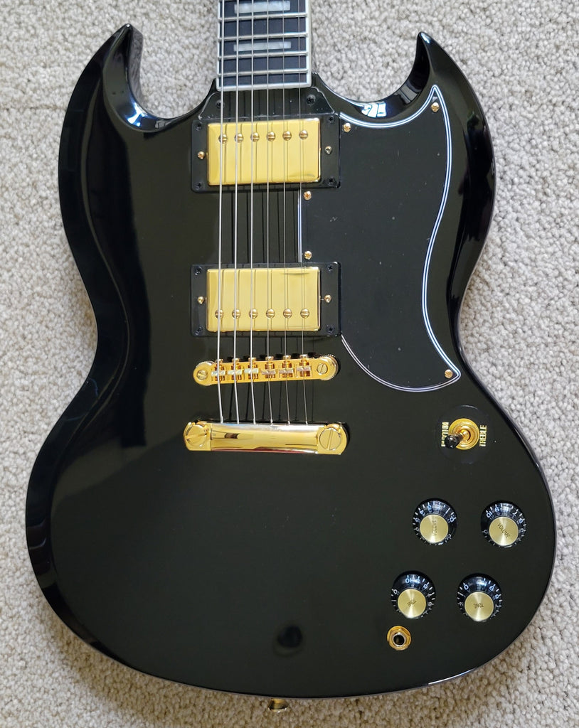 Epiphone SG Custom Electric Guitar, Ebony Gloss Finish, New Gig