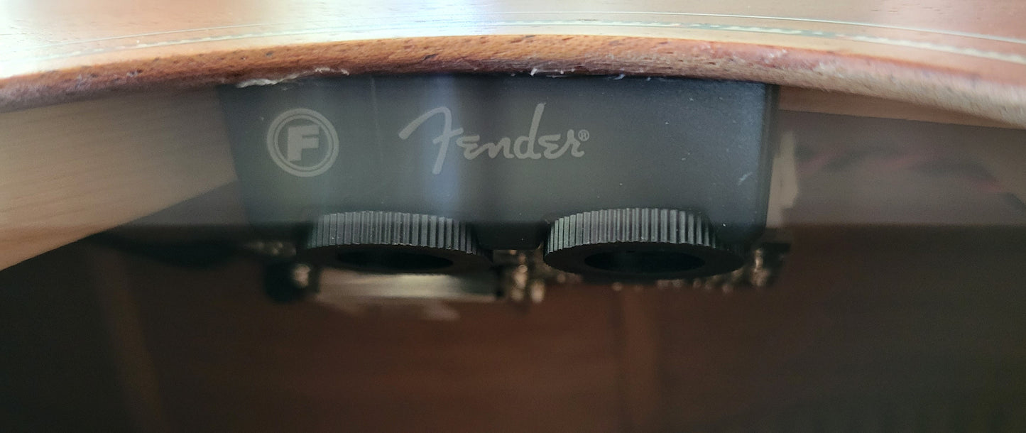 Fender PD-220E Dreadnought Acoustic Electric Guitar, Mahogany Aged Cognac Burst, New Hard Shell Case