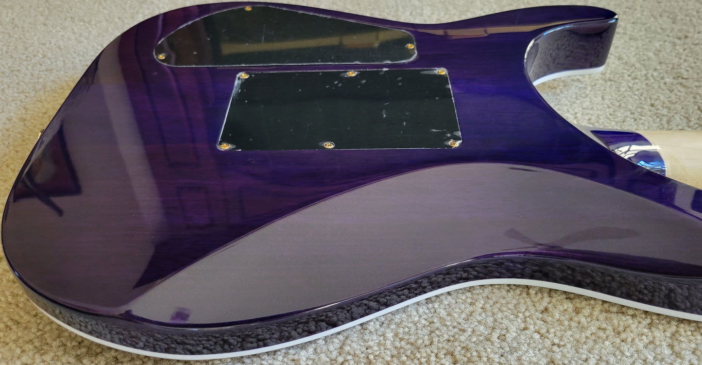 Jackson Pro Series Soloist SL2Q MAH Electric Guitar, Transparent Purple Burst, New Hard Shell Case