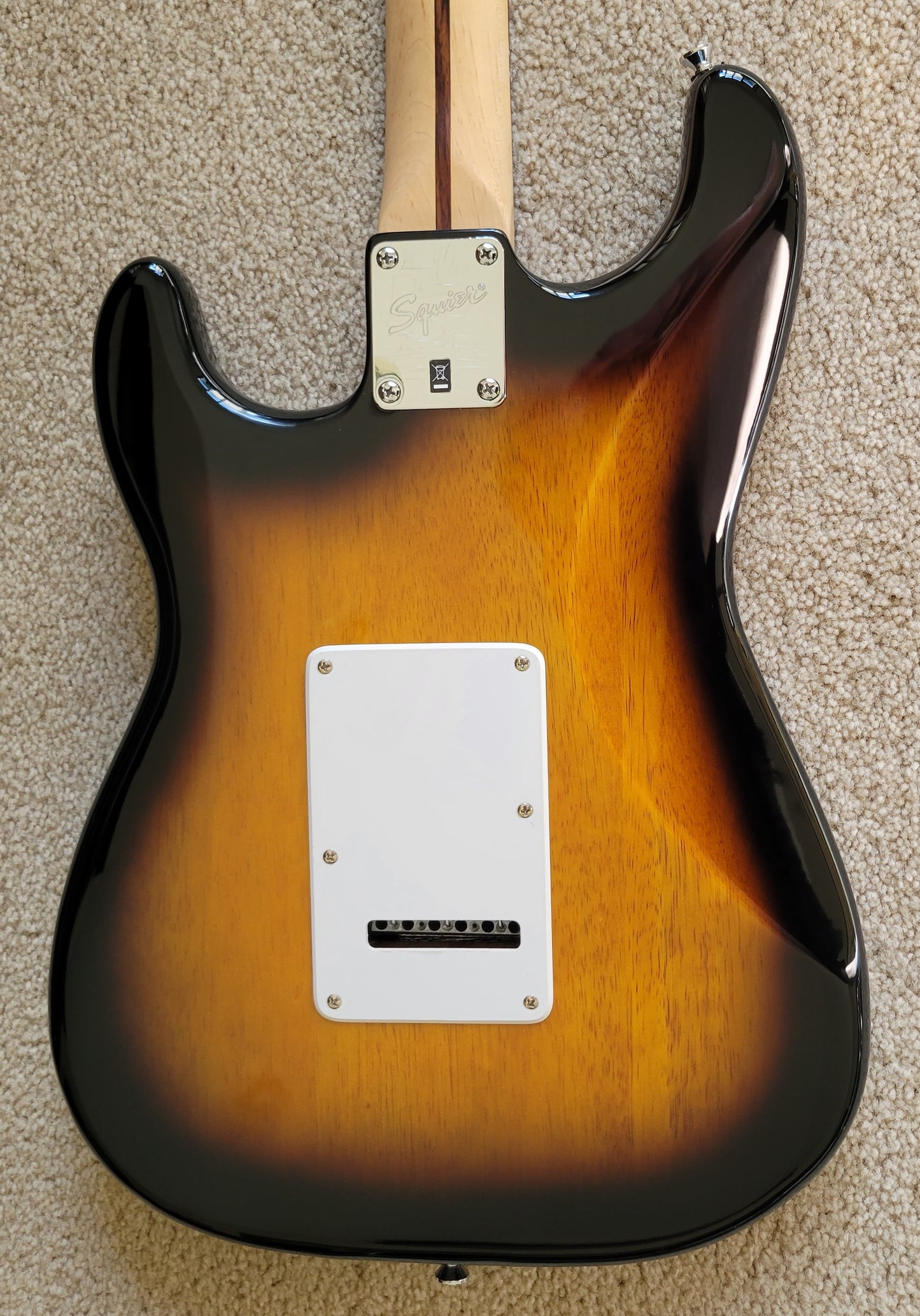 Fender Squier Bullet Stratocaster HSS Electric Guitar, Brown Sunburst, Hard Shell Case