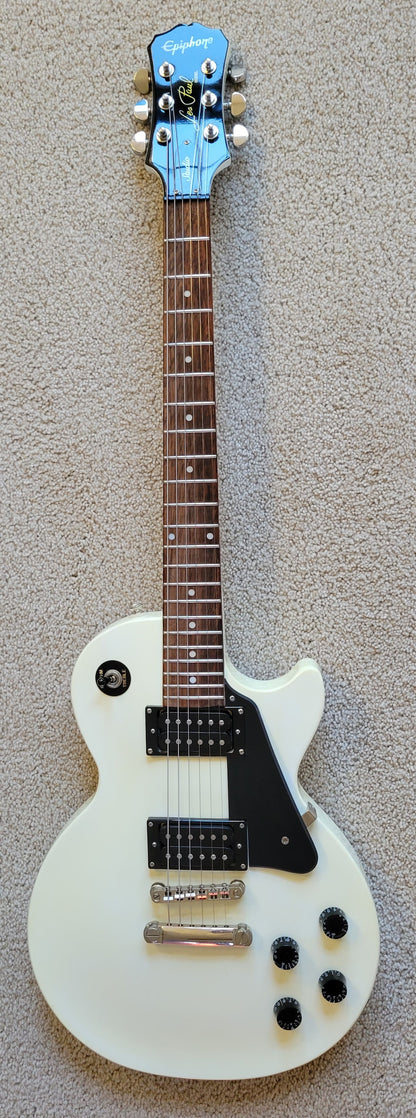 Epiphone Limited Edition Custom Shop Les Paul Studio Electric Guitar, Alpine White, Hard Shell Case