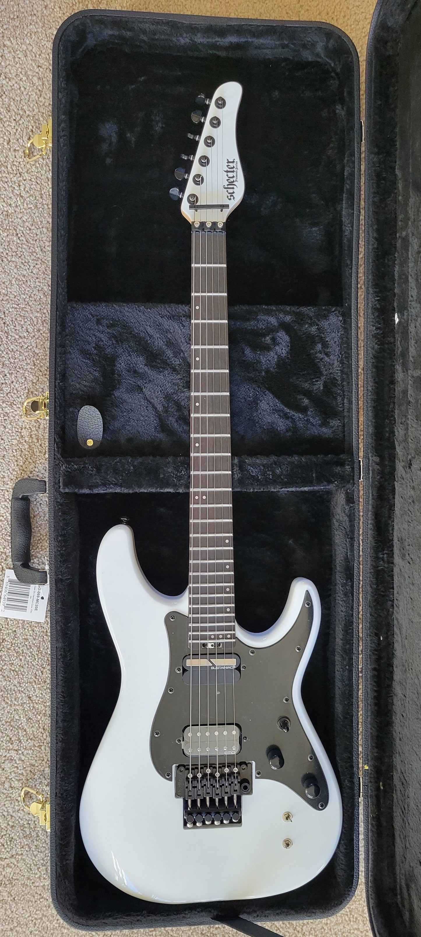 Schecter Sun Valley Super Shredder FR S Gloss White Electric Guitar, New Hard Shell Case