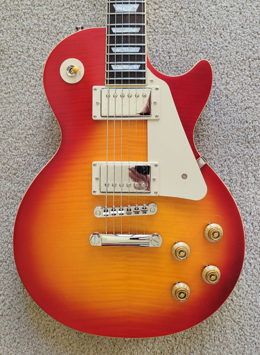 Epiphone 1959 Les Paul Standard Electric Guitar, Aged Dark Cherry Burst, Epiphone Hard Shell Case