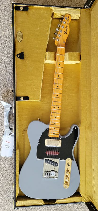 Fender Brent Mason Telecaster Electric Guitar, Primer Gray Satin, G&G Hard Shell Case