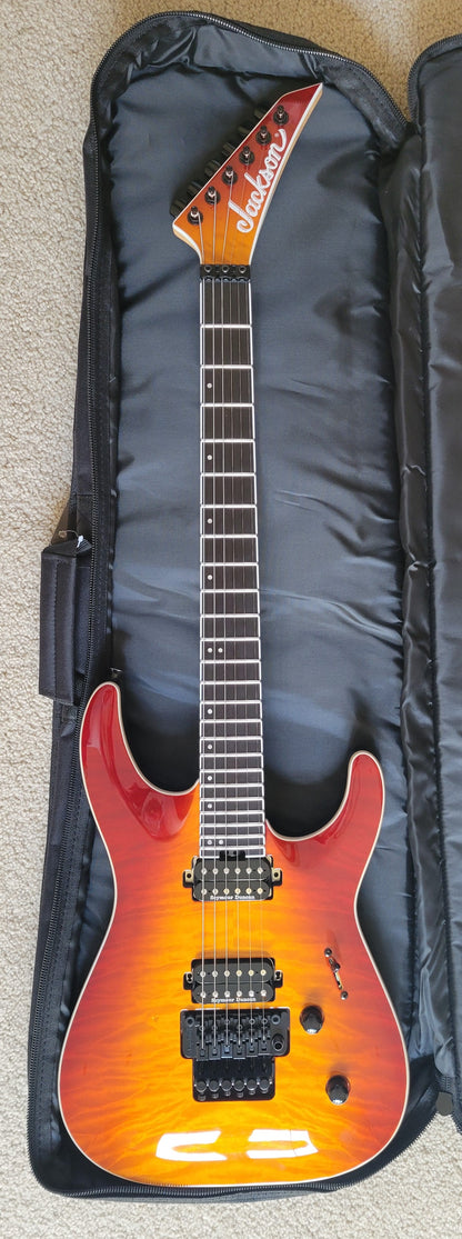 Jackson Pro Plus Series Dinky DKAQ Electric Guitar, Firestorm, New Gig Bag