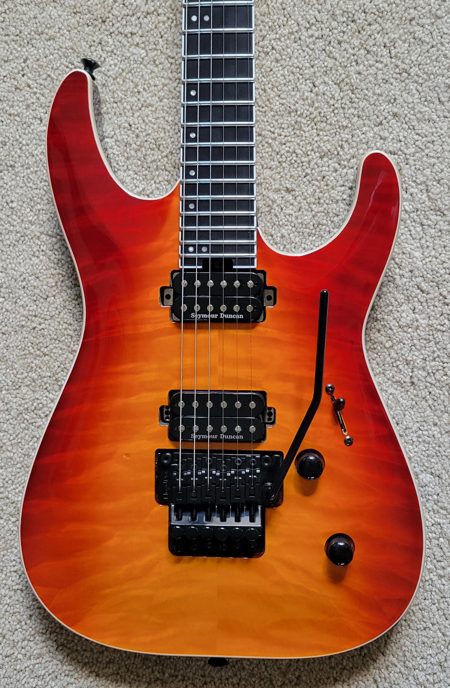 Jackson Pro Plus Series Dinky DKAQ Electric Guitar, Firestorm, New Gig Bag