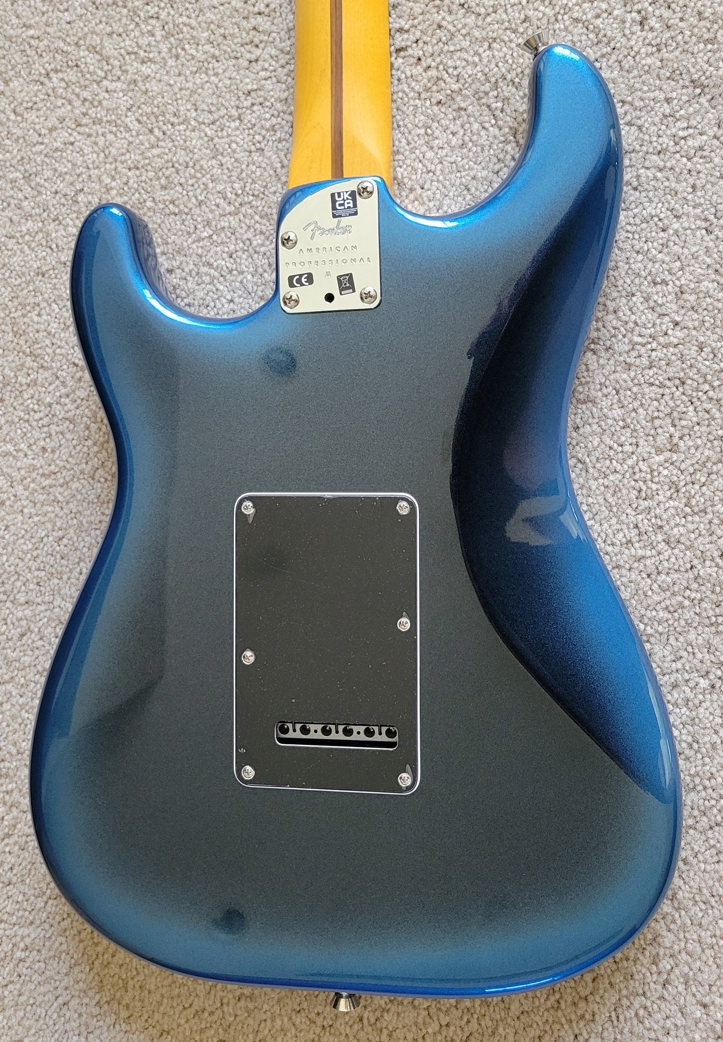 Fender American Professional II Stratocaster Electric Guitar, Dark Night, Deluxe Molded Hardshell Case