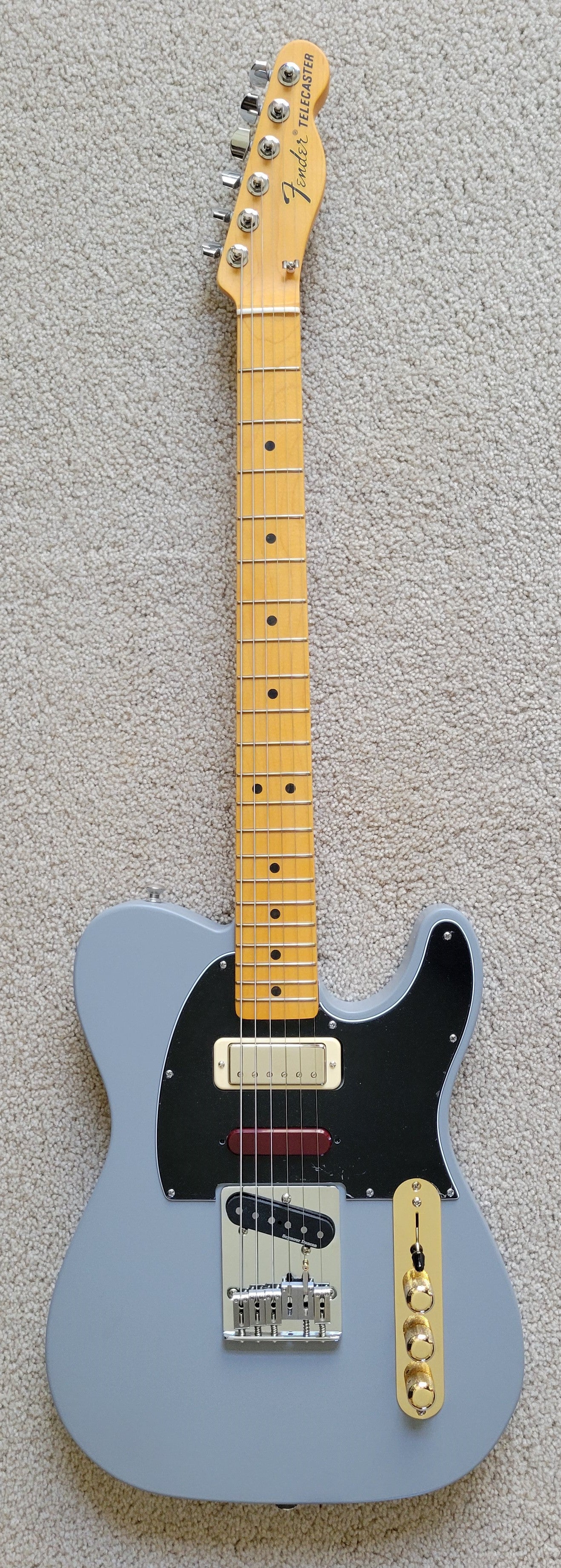 Fender Brent Mason Telecaster Electric Guitar, Primer Gray Satin, G&G Hard Shell Case