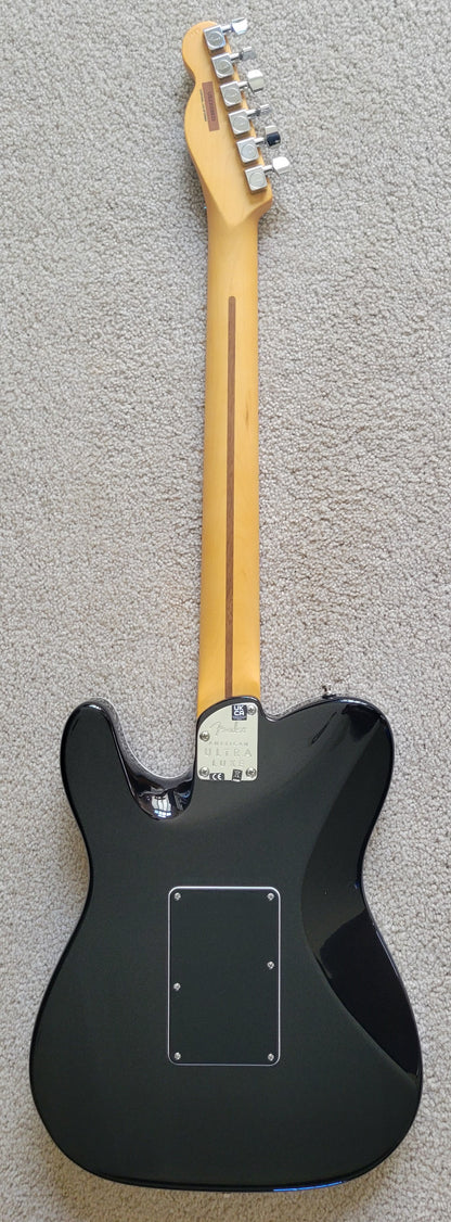 Fender American Ultra Luxe Telecaster Floyd Rose HH Electric Guitar, Deluxe Molded Hard Shell Case