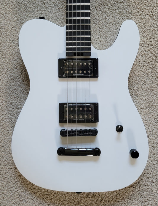 Charvel Joe Duplantier Signature Pro-Mod San Dimas Style 2 HH Electric Guitar, Satin White, TKL Gig Bag