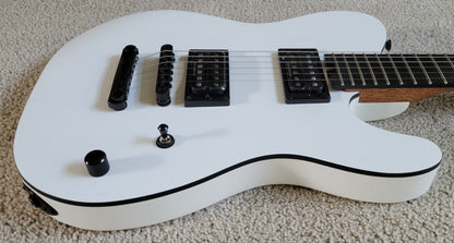 Charvel Joe Duplantier Signature Pro-Mod San Dimas Style 2 HH Electric Guitar, Satin White, TKL Gig Bag