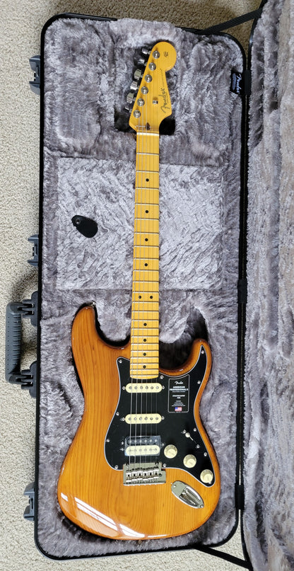 Fender American Professional II Stratocaster HSS Electric Guitar, Natural, Deluxe Molded Case