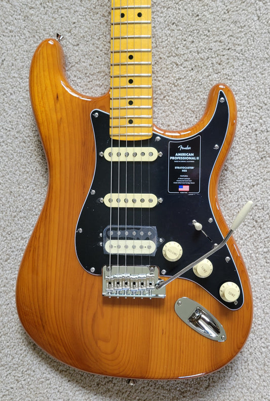 Fender American Professional II Stratocaster HSS Electric Guitar, Natural, Deluxe Molded Case