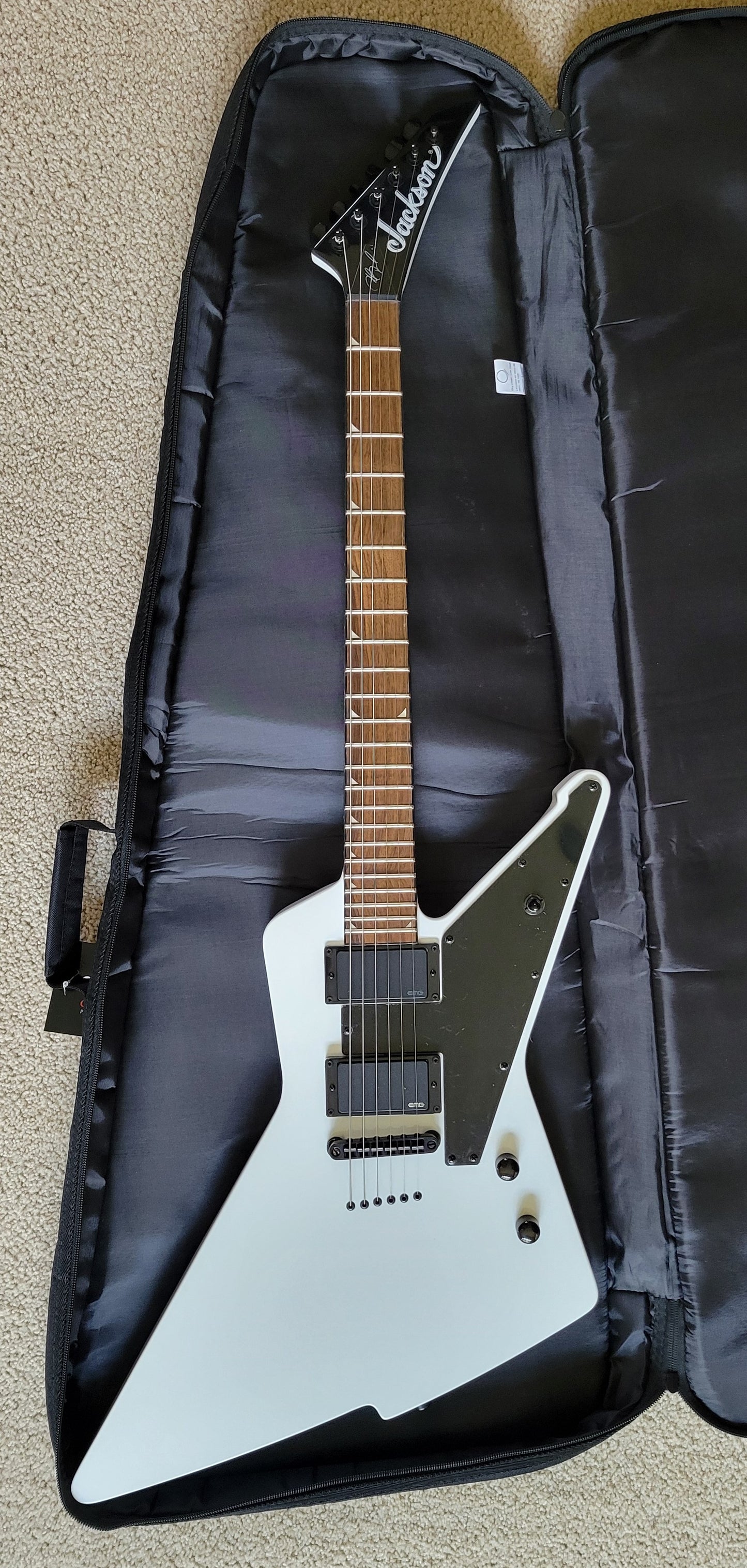 Jackson Pro Series Signature Phil Demmel Demmelition Fury PDT Electric Guitar, Snow White, New Gig Bag